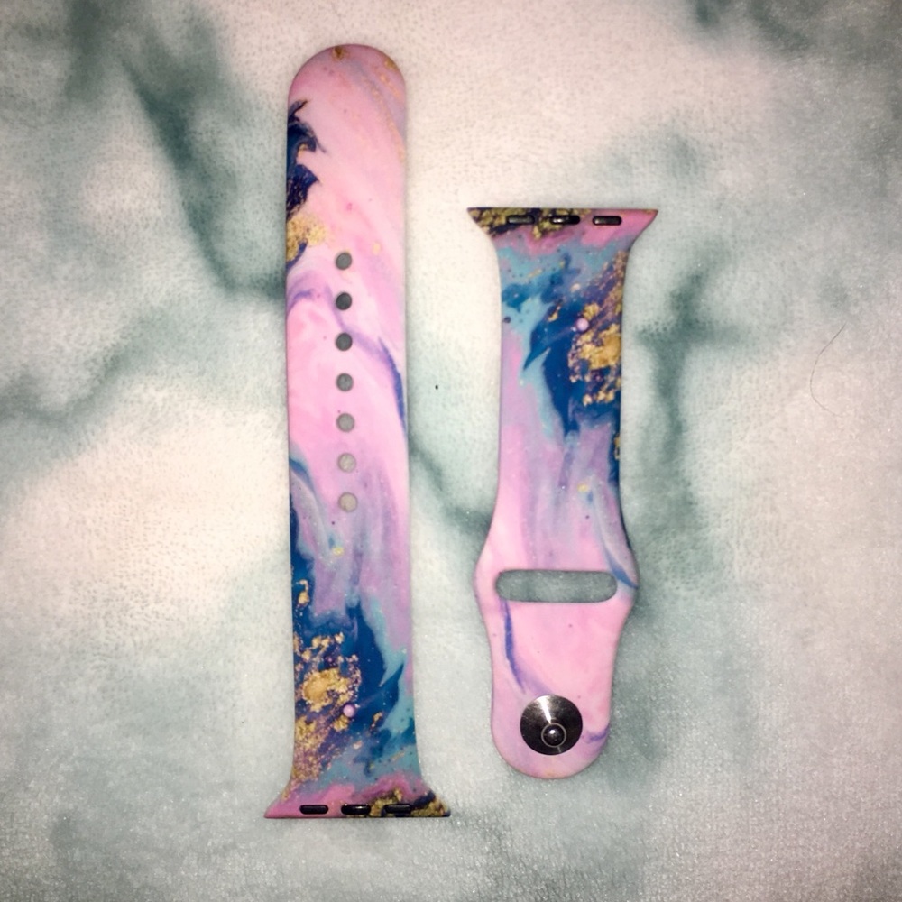 Pink marble Apple Watch band